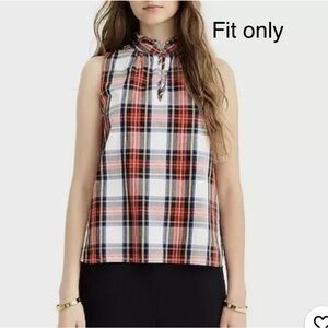 NWT JCrew Plaid sleeveless top - size 8